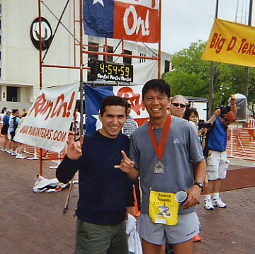 boston marathon finish line. The finish line of the 2004